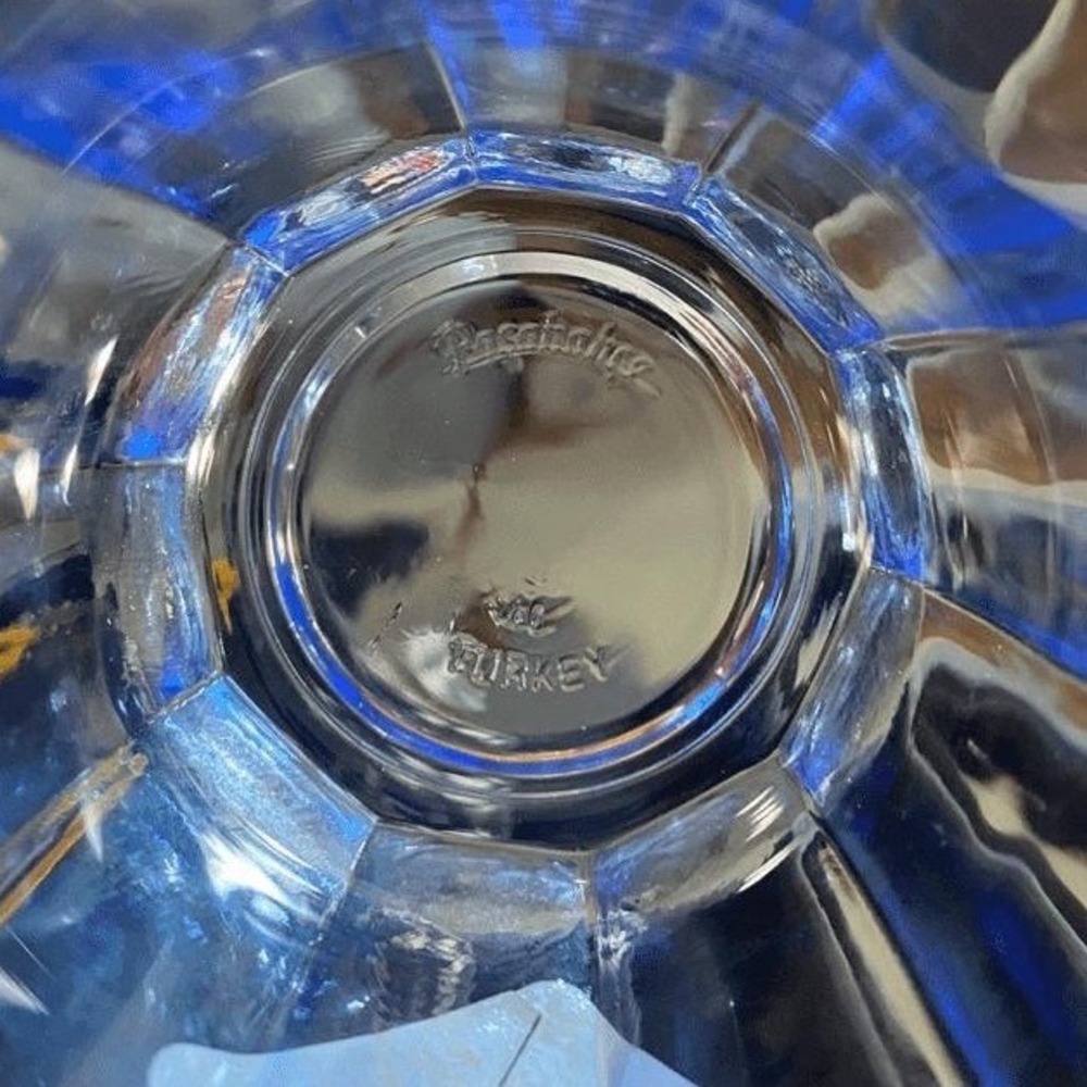 Rare Vintage Pasabahce Blue Glasses - Set of 2 - Two Droplet Logo - 1960s Turkey - Picture 4 of 6